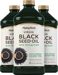 Black Seed Cumin Oil - Cold Pressed  3 Bottles x 16 fl oz