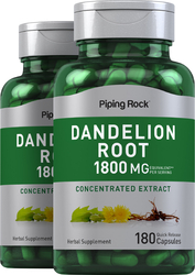 Dandelion Root 1800 mg (per serving) 2 Bottles x 180 Capsules