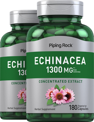 Echinacea 1300 mg (per serving), 180 Capsules x 2 Bottles