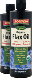 Flax Oil with Lignans Liquid (Organic), 16 fl oz x 2 bottles