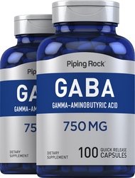 GABA 750mg 2 Bottles x 100 Capsules