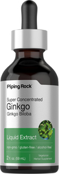 Ginkgo Biloba Liquid Extract Alcohol Free 2 fl oz (59 mL) Dropper Bottle