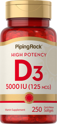 Vitamin D3 5000 IU 250 Softgels