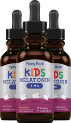 Kids Melatonin (3 Pack), 1 mg, 1 fl oz (30 mL) Dropper Bottle