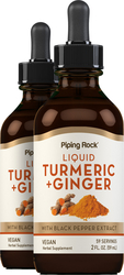 Liquid Turmeric Plus Ginger, 2 fl oz (59 mL) Dropper Bottle