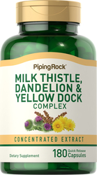 Milk Thistle Dandelion & Yellow Dock 180 Capsules