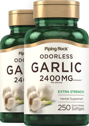 Odorless Garlic, 2400 mg (per serving), 250 Quick Release Softgels, 2  Bottles